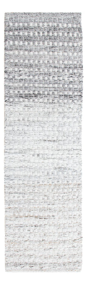 Tapis de couloir Tapis en laine - 104 x 33 cm - gris clair