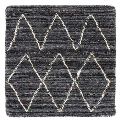Tapis en laine carré  - 42 x 42 cm - anthracite