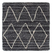 Tapis en laine carré  - 42 x 42 cm - anthracite