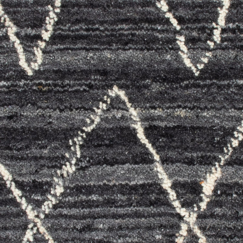 Tapis en laine carré  - 42 x 42 cm - anthracite