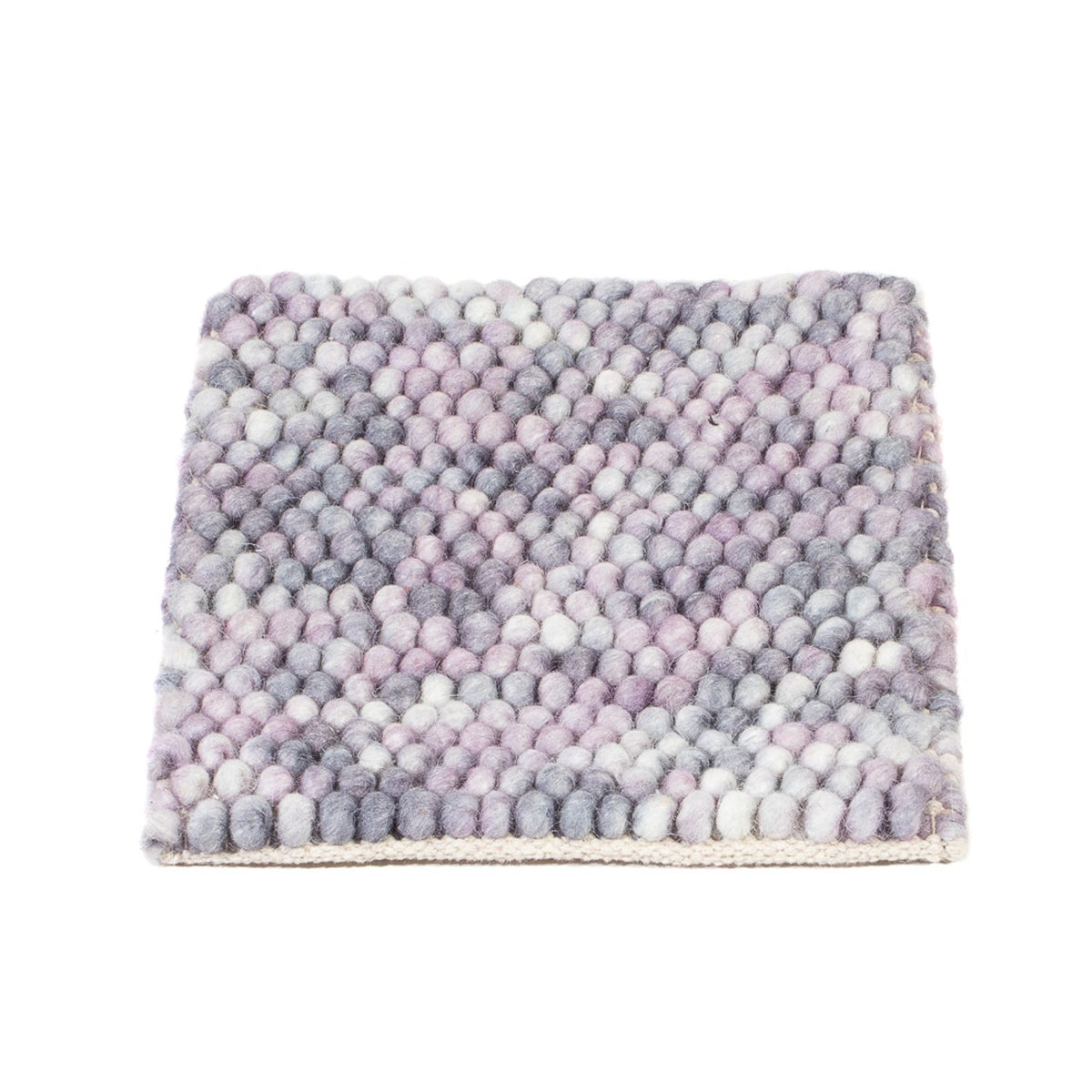 Tapis en laine carré  - 32 x 32 cm - multicolore