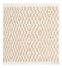 Tapis en laine carré  - 35 x 32 cm - beige