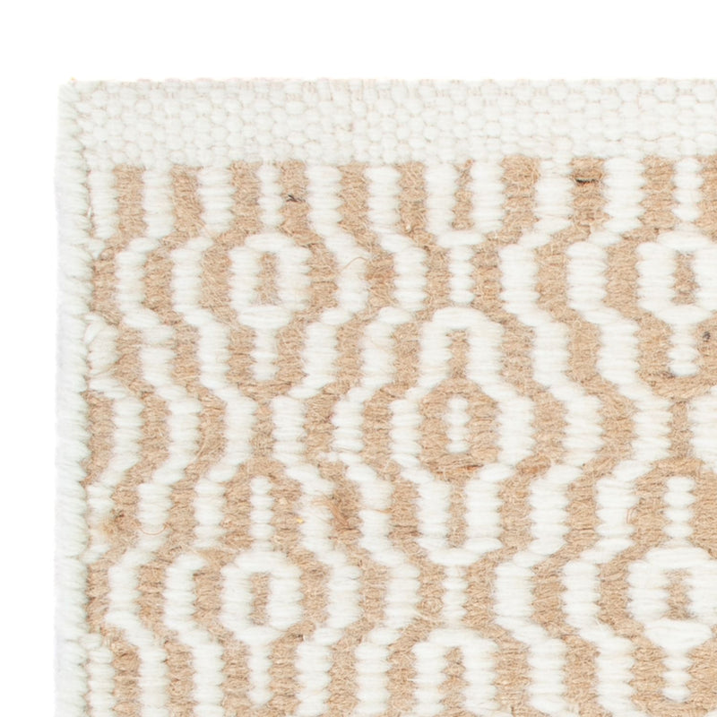 Tapis en laine carré  - 35 x 32 cm - beige
