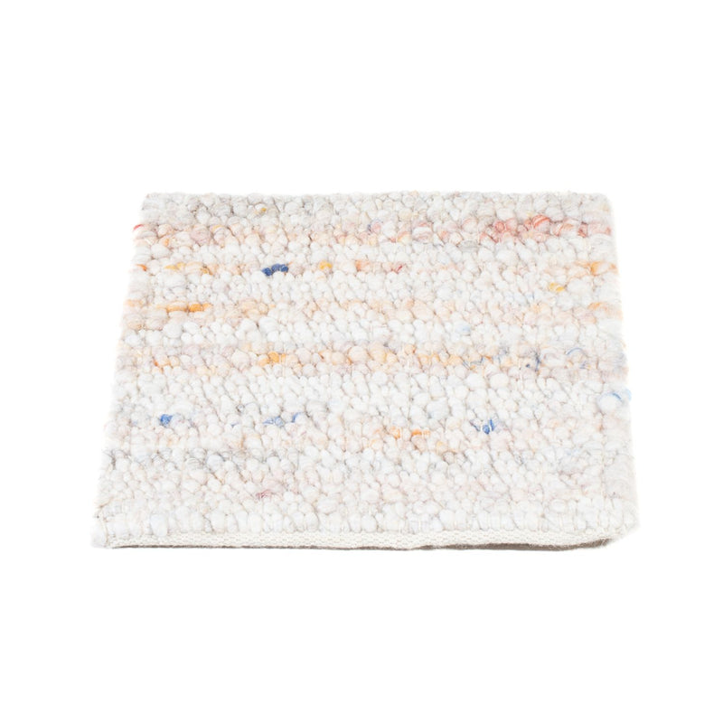 Tapis en laine carré  - 35 x 32 cm - multicolore