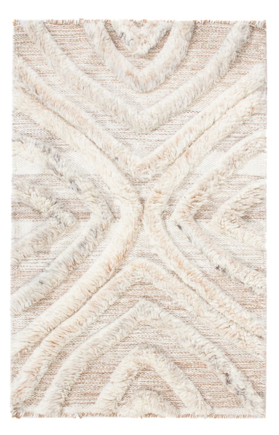 Tapis en laine - 90 x 60 cm - beige