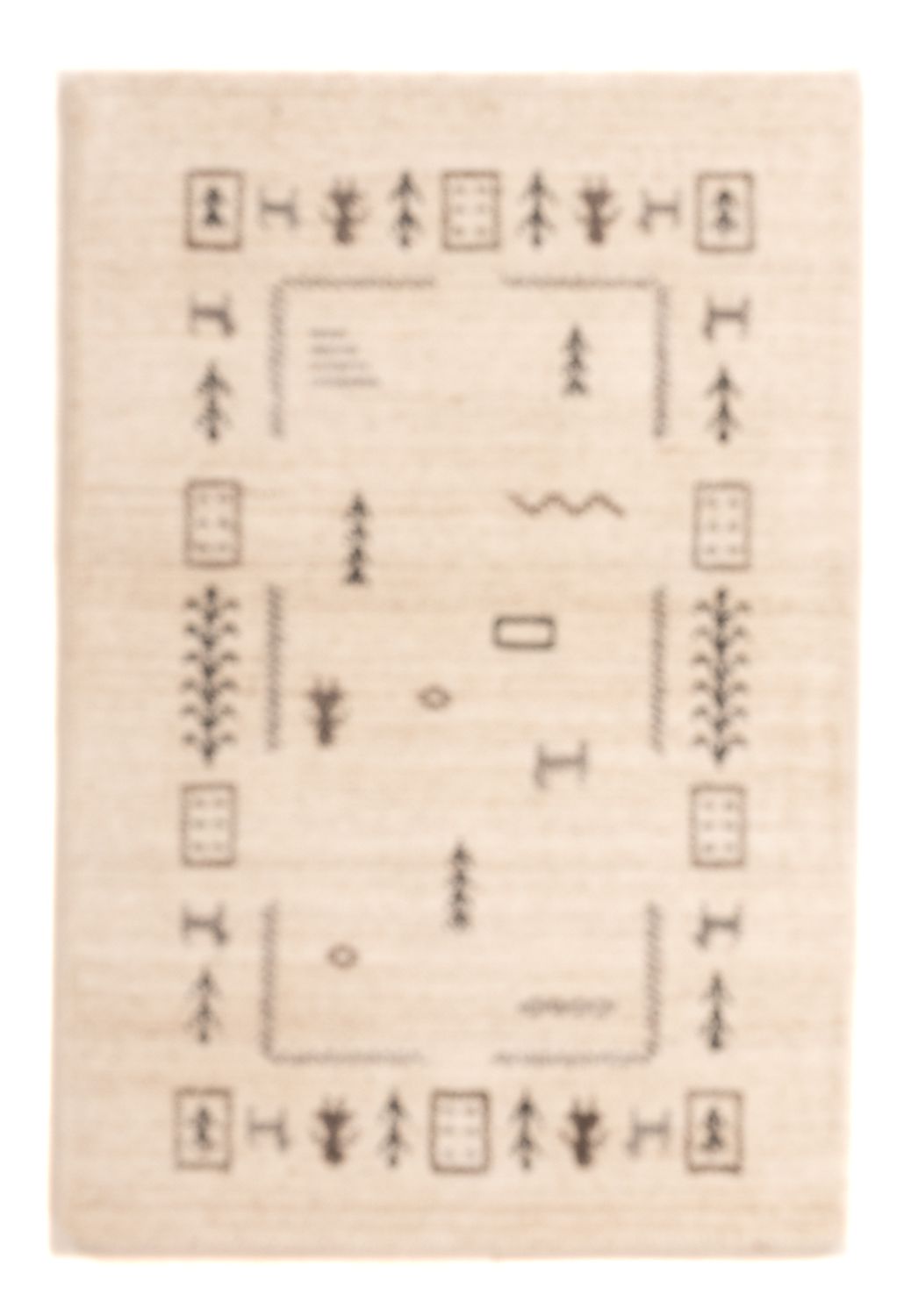 Tapis Gabbeh - Indus - 90 x 60 cm - beige