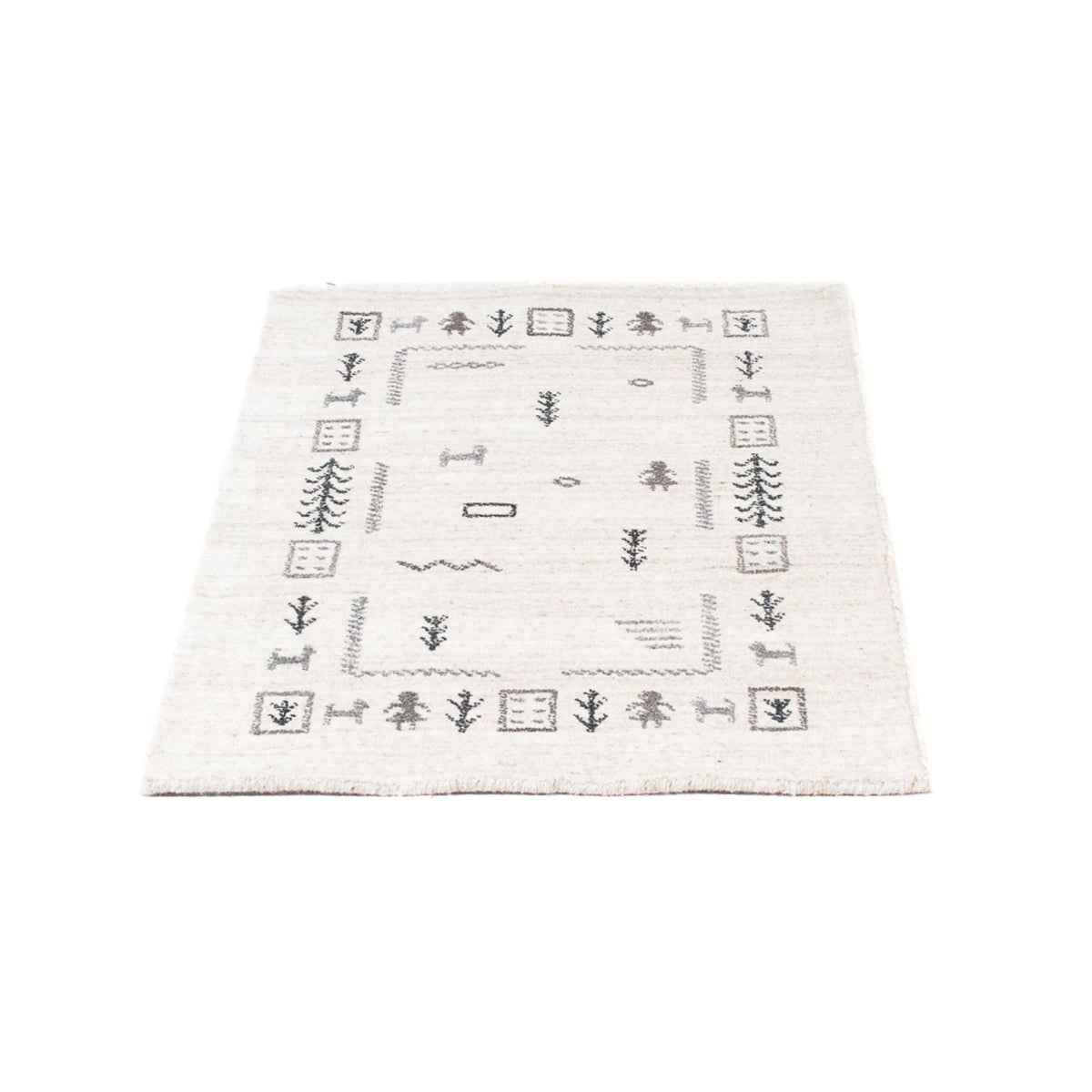 Tapis Gabbeh - Indus - 90 x 60 cm - beige