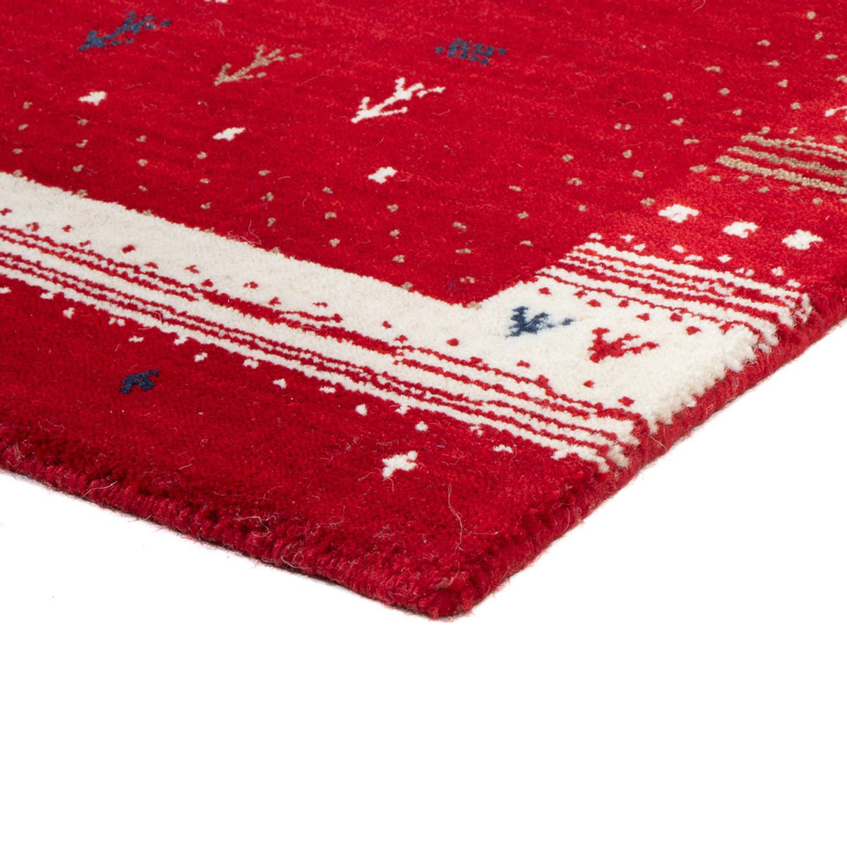 Tapis Gabbeh - Loribaft Softy - 90 x 60 cm - rouge