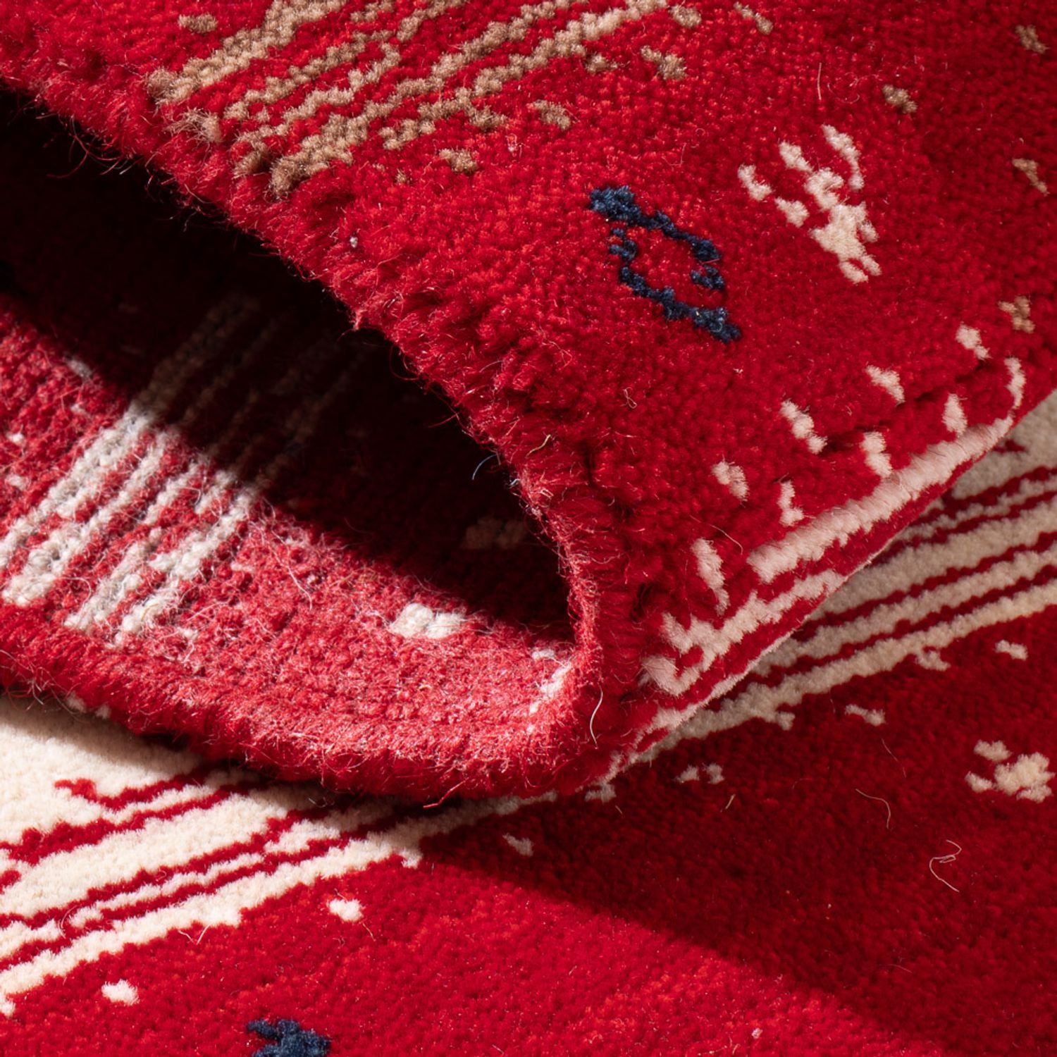 Tapis Gabbeh - Loribaft Softy - 90 x 60 cm - rouge