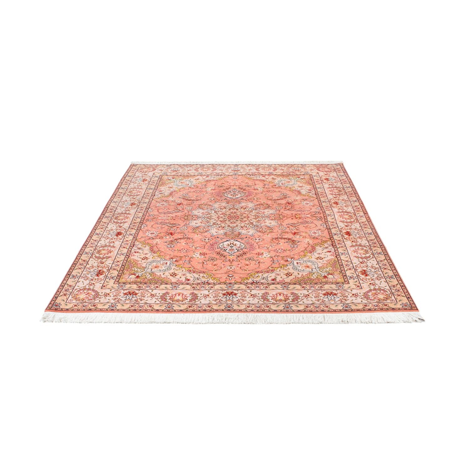 Tapis persan - Tabriz - Royal - 200 x 150 cm - saumon
