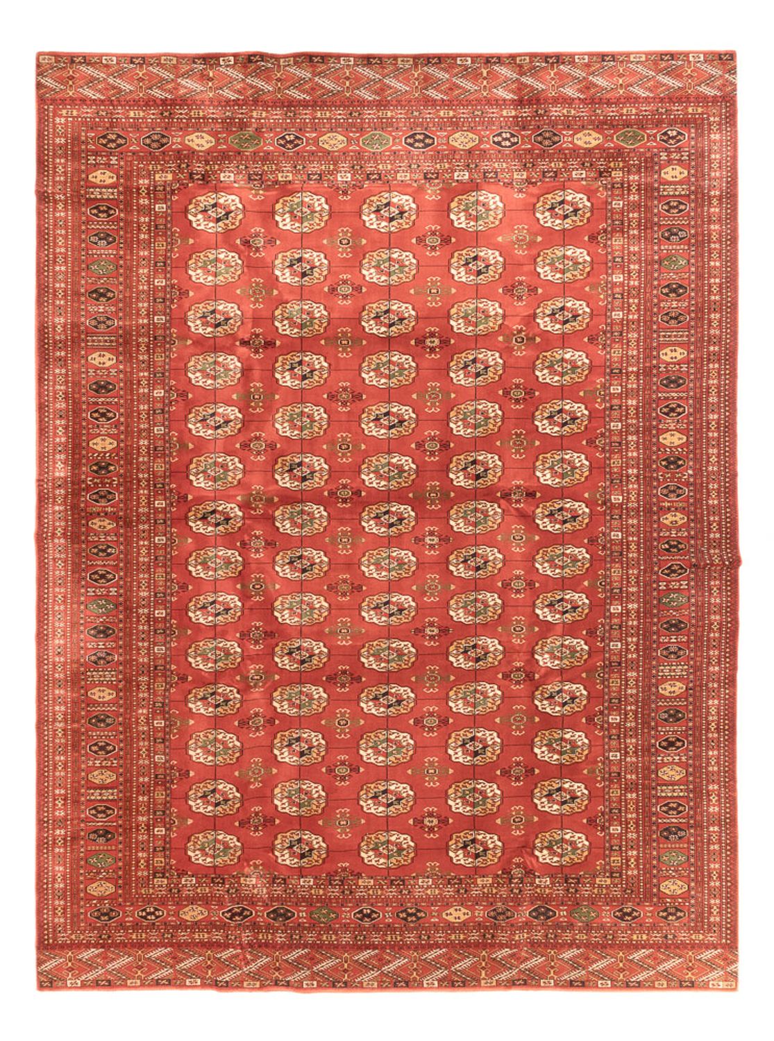 Tapis afghan - Boukhara - 410 x 300 cm - rouge clair