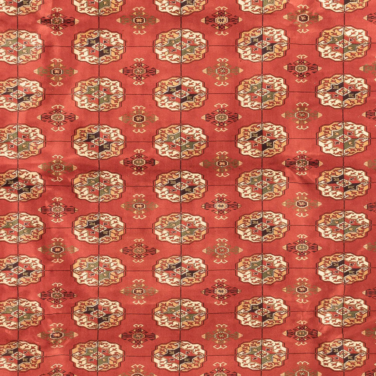 Tapis afghan - Boukhara - 410 x 300 cm - rouge clair