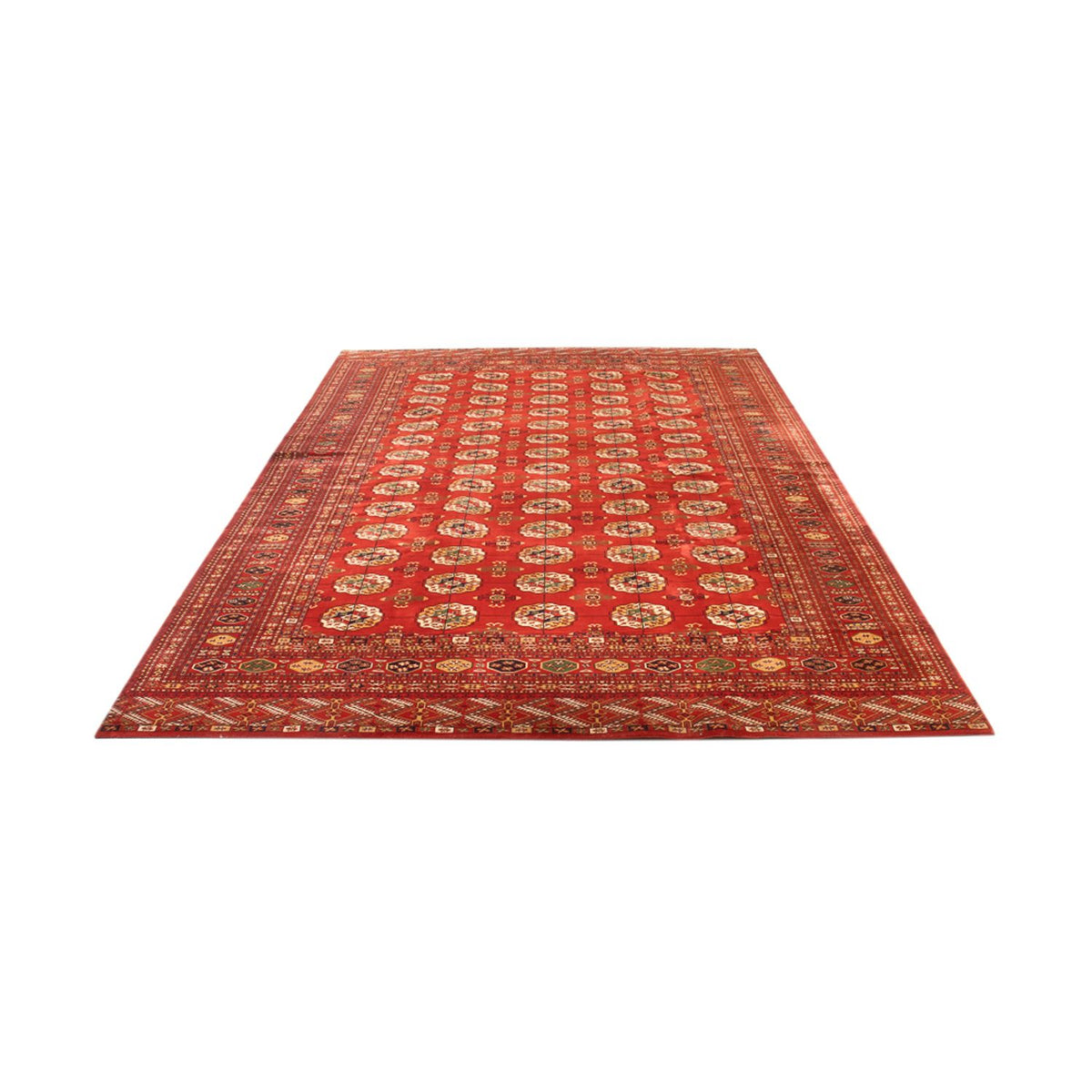 Tapis afghan - Boukhara - 410 x 300 cm - rouge clair
