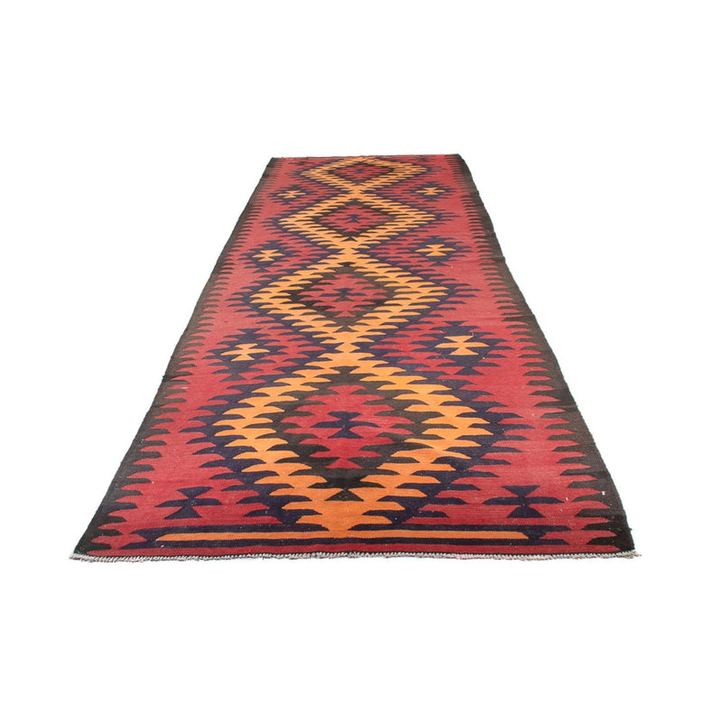 Tapis de couloir Tapis Kelim - Vieux - 423 x 140 cm - rouge foncé