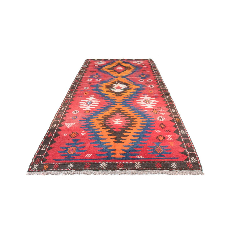 Tapis de couloir Tapis Kelim - Vieux - 430 x 155 cm - rouge