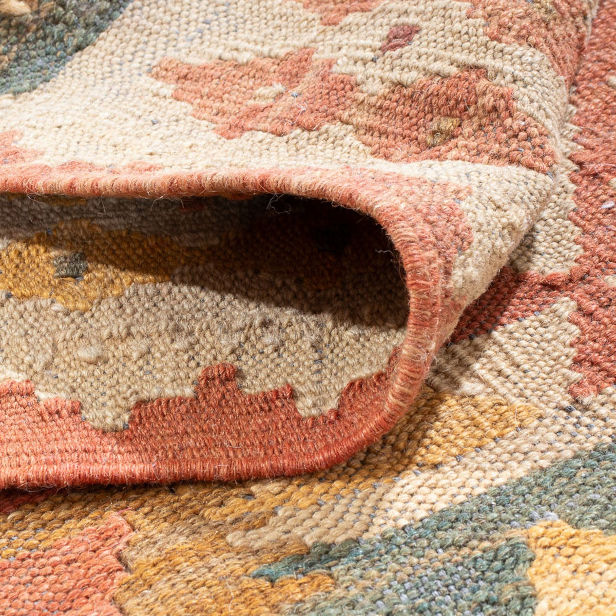 Tapis de couloir Tapis Kelim - Splash - 315 x 95 cm - beige clair