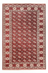 Tapis Turkaman - 380 x 260 cm - rouge foncé