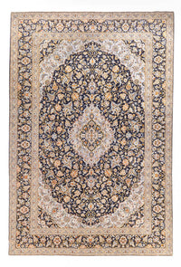Tapis persan - Keshan - 425 x 307 cm - bleu foncé