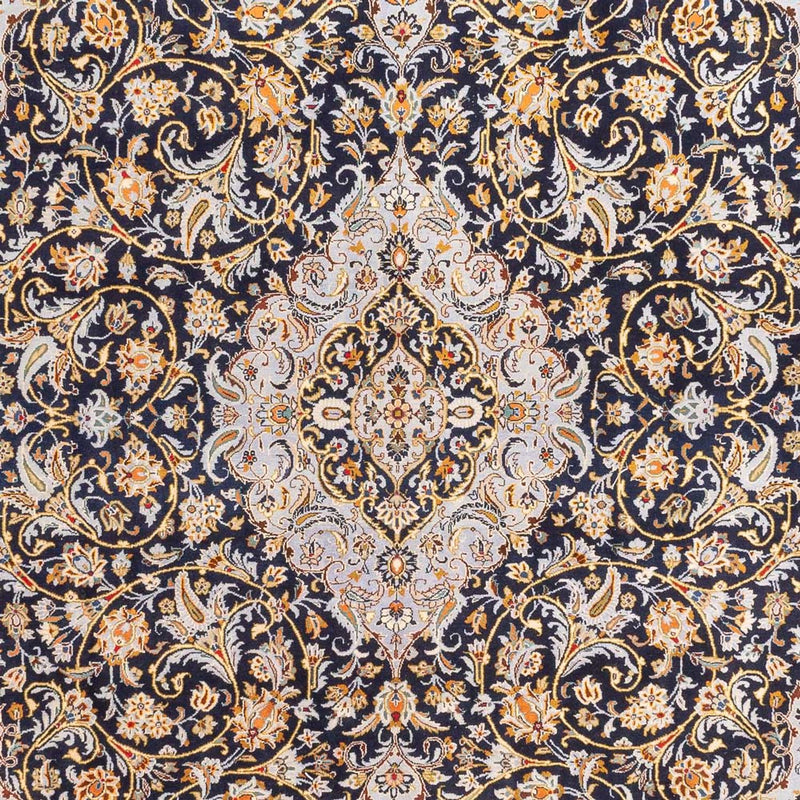 Tapis persan - Keshan - 425 x 307 cm - bleu foncé