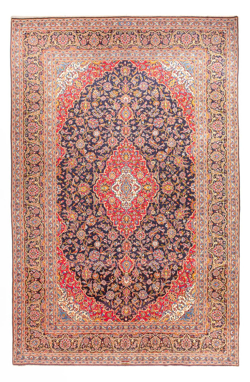 Tapis persan - Keshan - 445 x 310 cm - bleu foncé