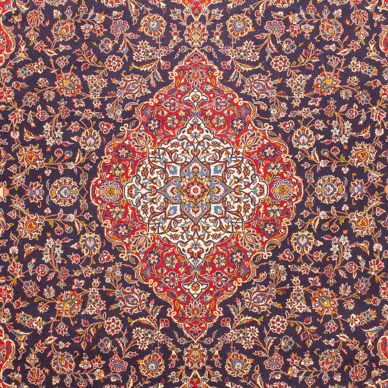 Tapis persan - Keshan - 380 x 295 cm - bleu foncé