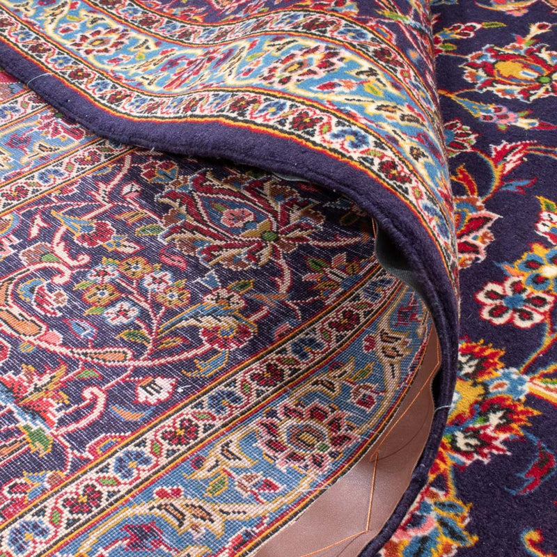 Tapis persan - Keshan - 380 x 295 cm - bleu foncé