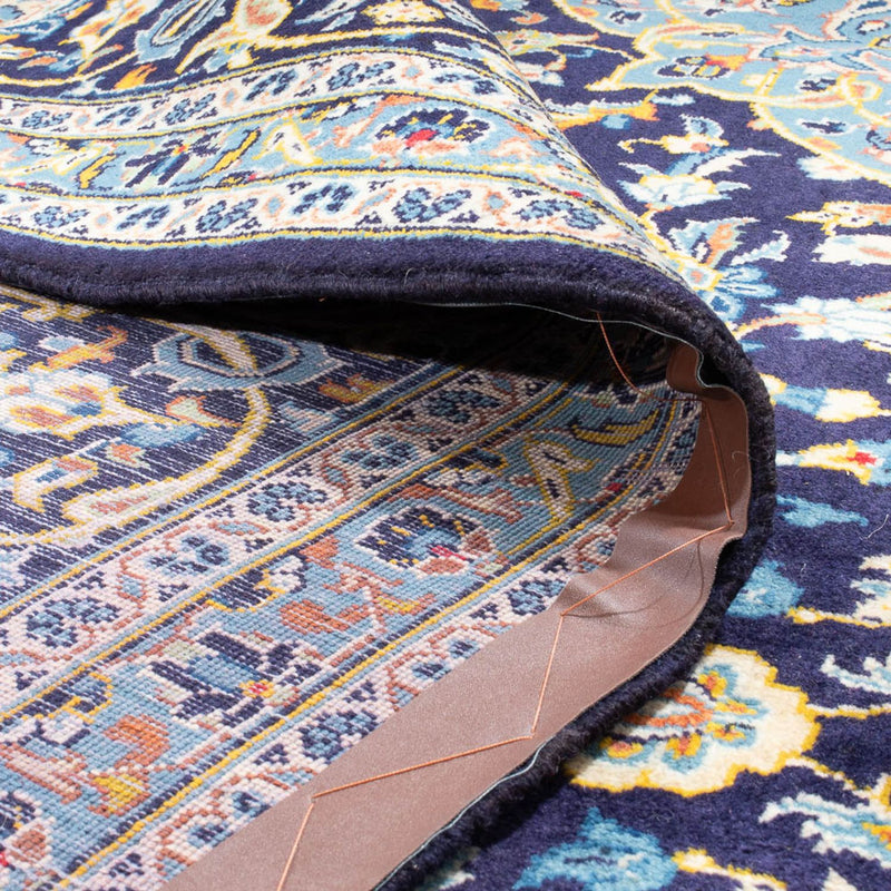 Tapis persan - Keshan carré  - 410 x 395 cm - bleu foncé