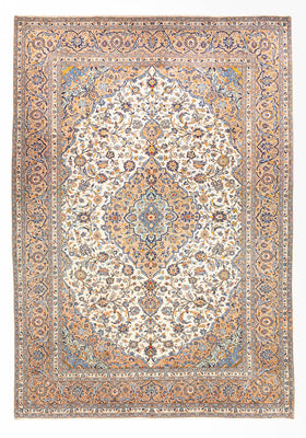 Tapis persan - Keshan - 405 x 302 cm - beige foncé