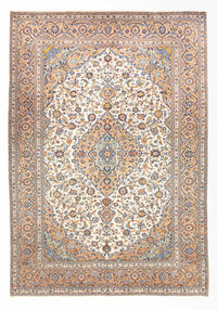 Tapis persan - Keshan - 405 x 302 cm - beige foncé