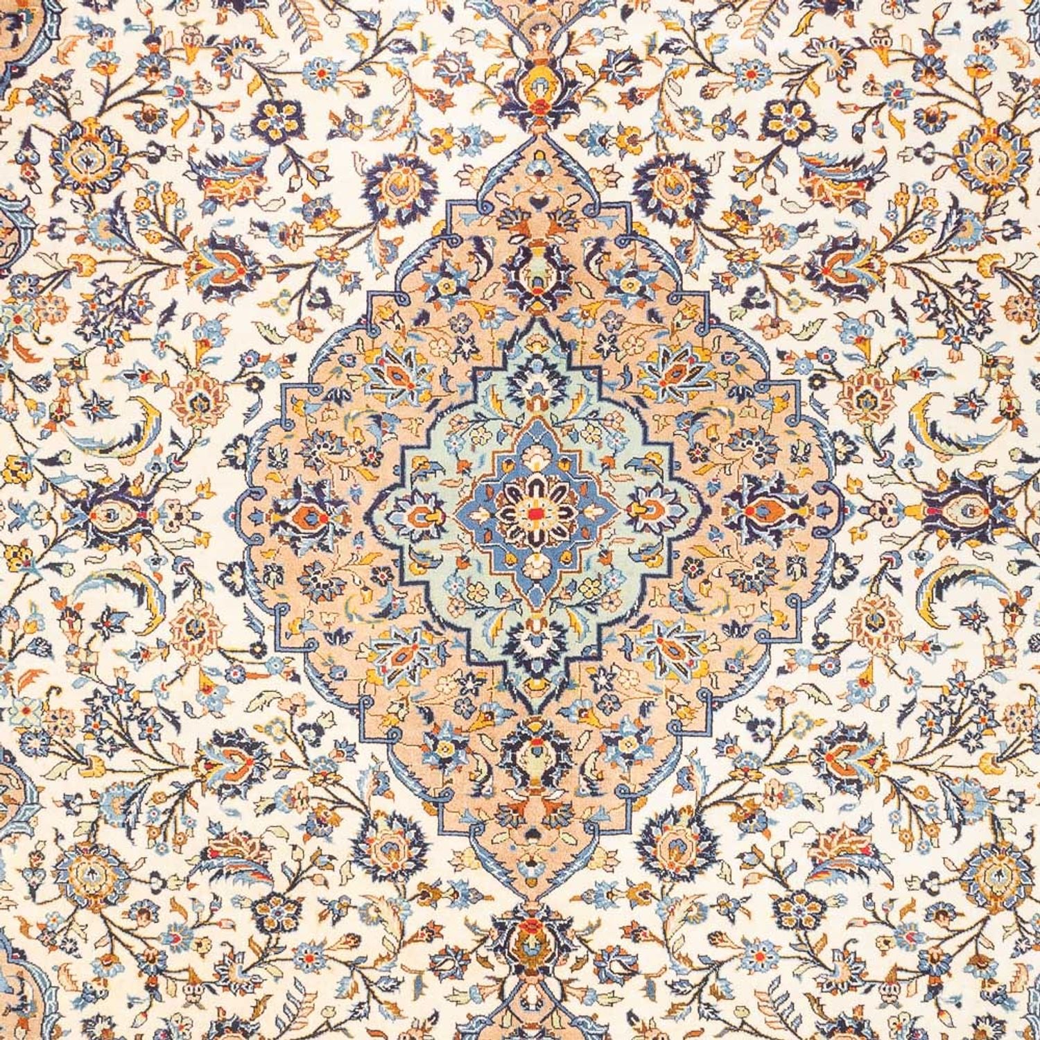 Tapis persan - Keshan - 405 x 302 cm - beige foncé