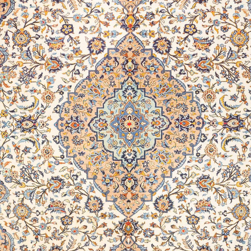Tapis persan - Keshan - 405 x 302 cm - beige foncé