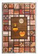 Tapis patchwork 200x135cm - Perserteppich Wollteppich