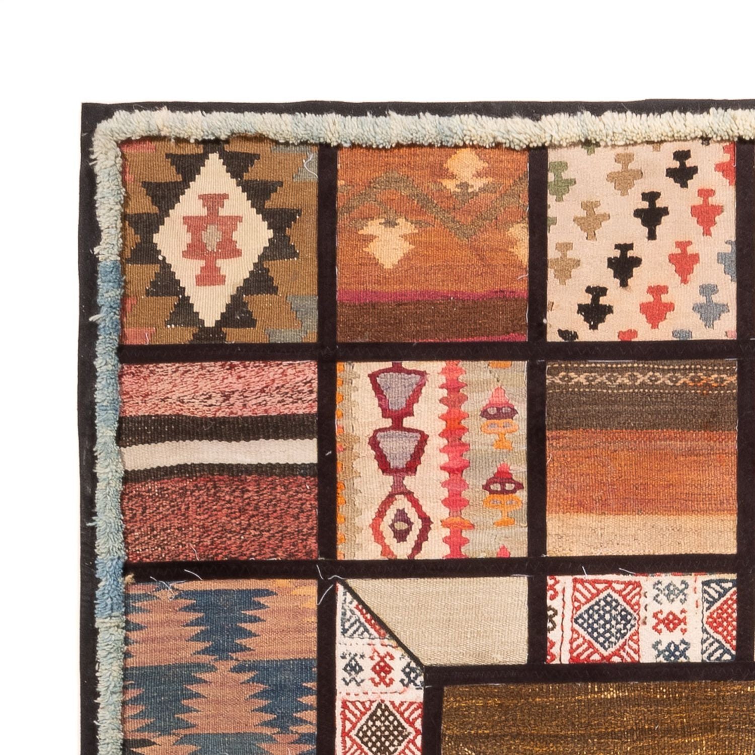 Tapis patchwork - 200 x 135 cm - multicolore