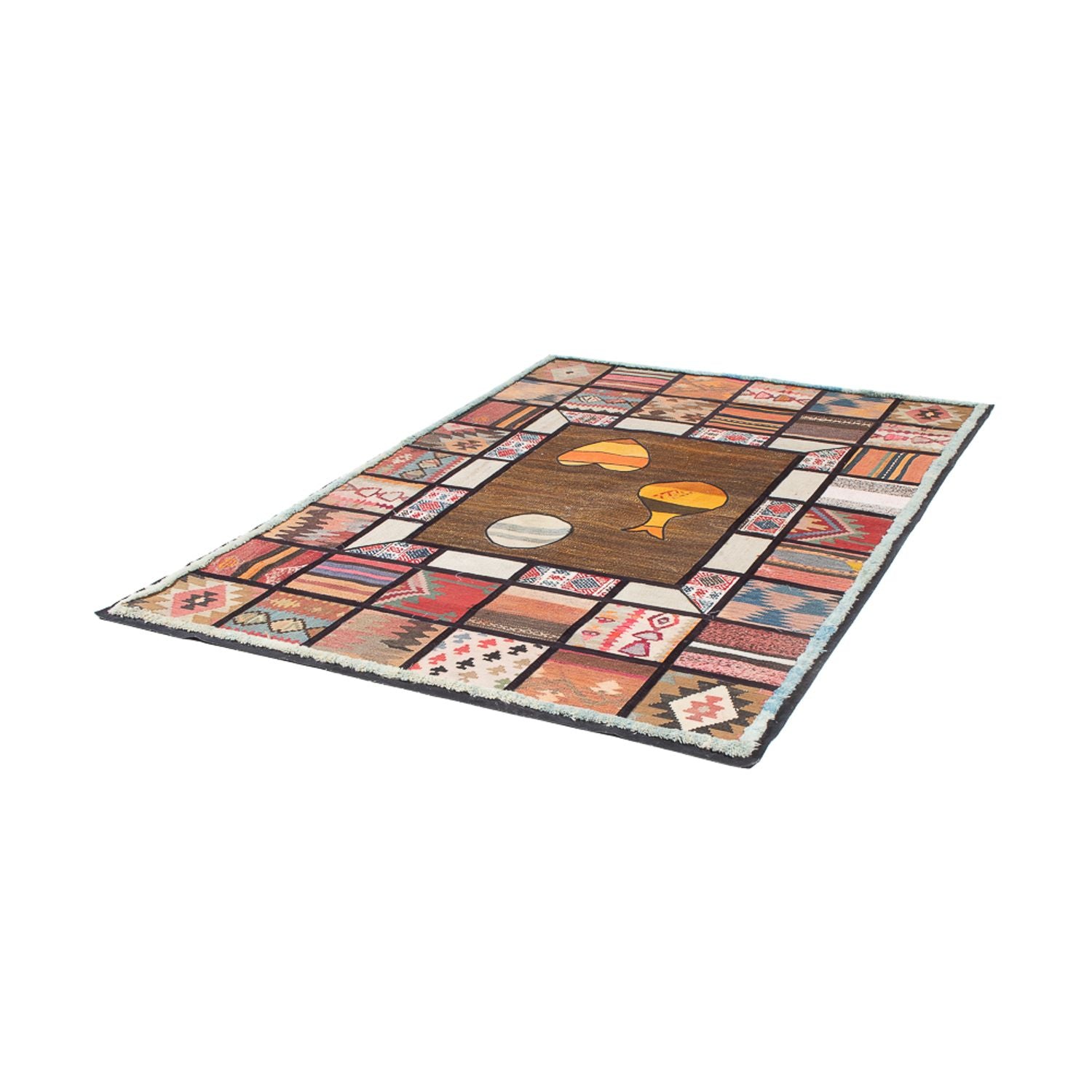 Tapis patchwork - 200 x 135 cm - multicolore