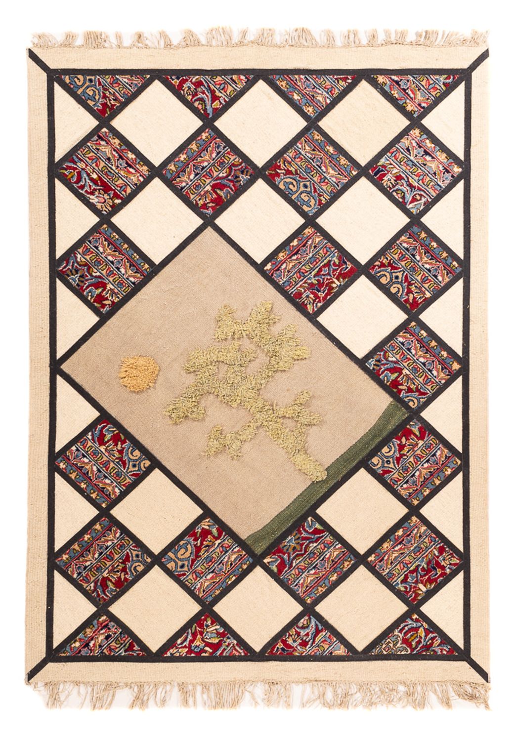 Tapis patchwork - 200 x 135 cm - multicolore