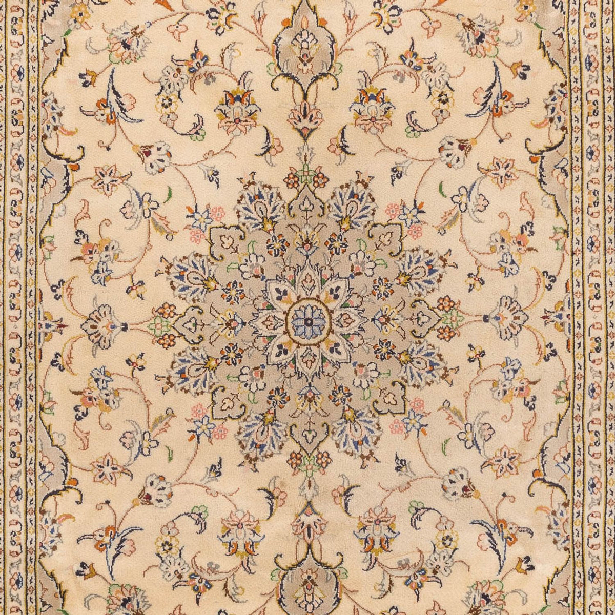 Tapis persan - Keshan - 295 x 194 cm - beige clair