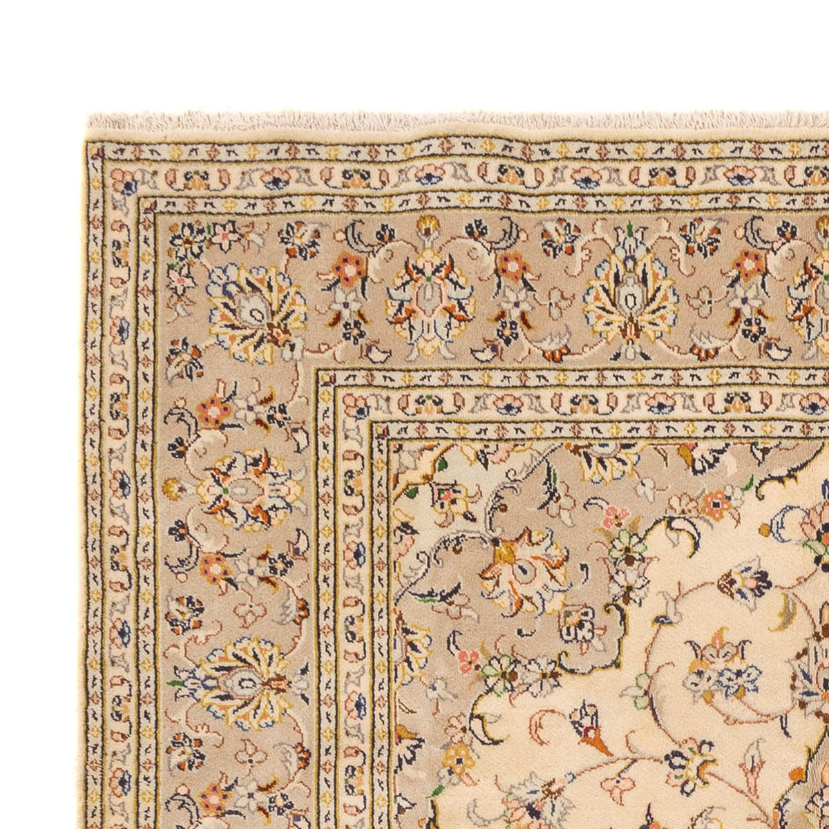 Tapis persan - Keshan - 295 x 194 cm - beige clair