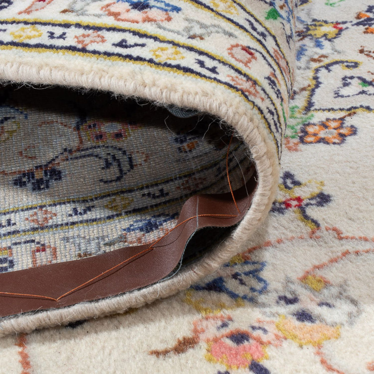 Tapis persan - Keshan - 295 x 194 cm - beige clair