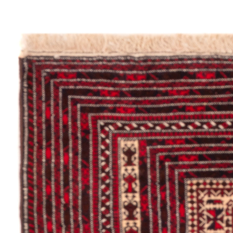 Tapis Belutsch carré  - 250 x 250 cm - rouge foncé