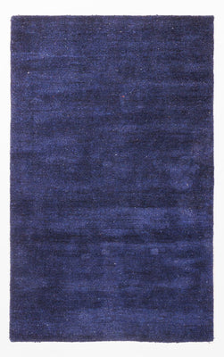 Tapis Gabbeh - Indus - 150 x 90 cm - bleu foncé