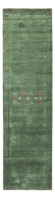 Tapis de couloir Tapis Gabbeh - Indus - 300 x 80 cm - vert