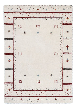 Tapis Gabbeh - Loribaft Softy - 90 x 60 cm - gris clair