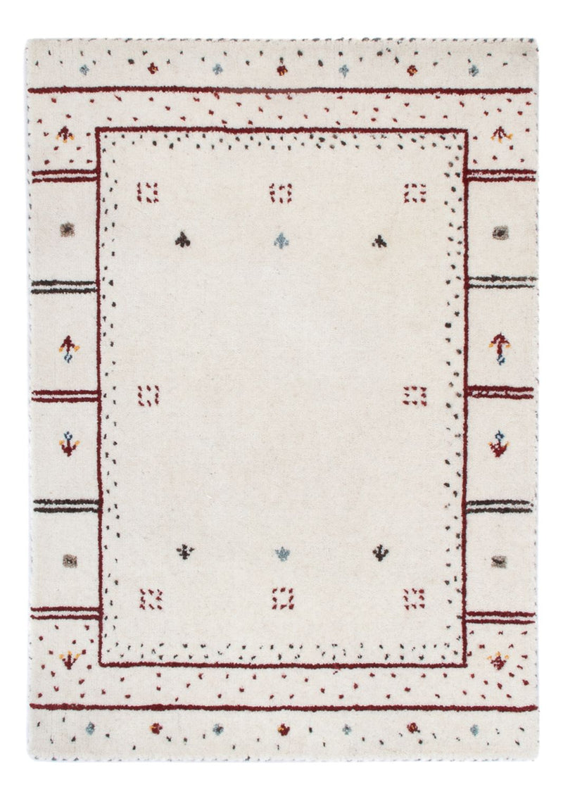 Tapis Gabbeh - Loribaft Softy - 90 x 60 cm - gris clair