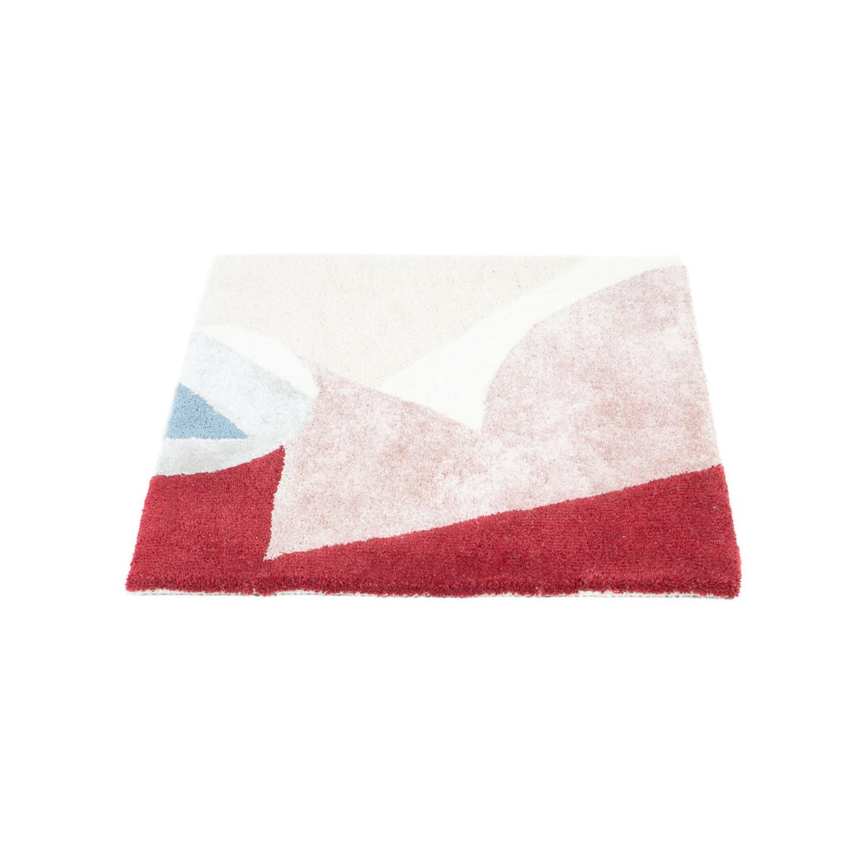 Tapis en laine carré  - 63 x 62 cm - multicolore