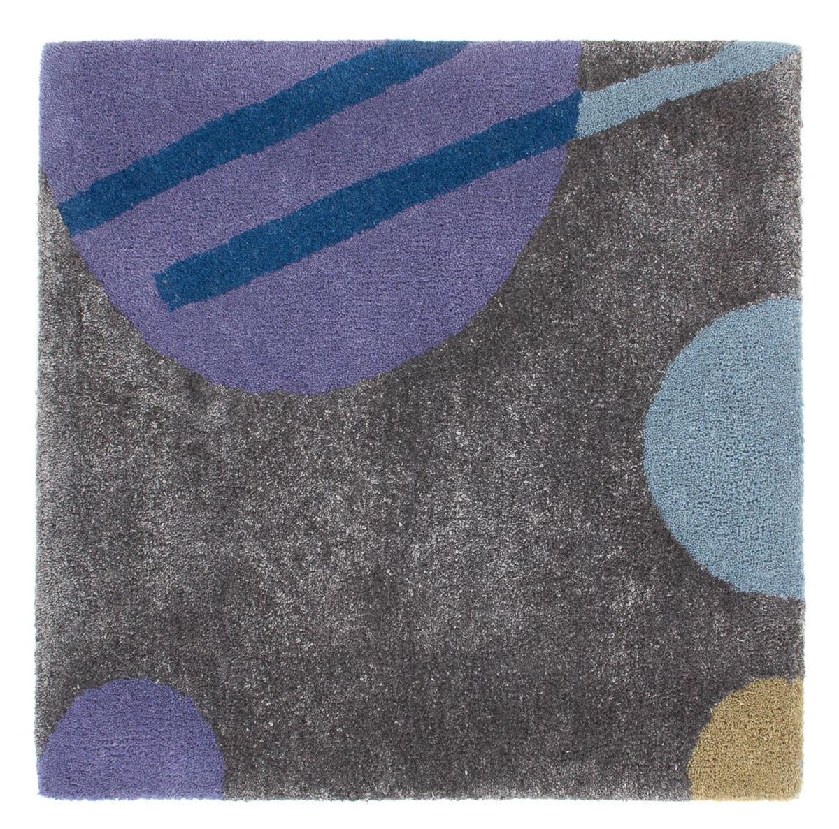 Tapis en laine carré  - 63 x 62 cm - multicolore