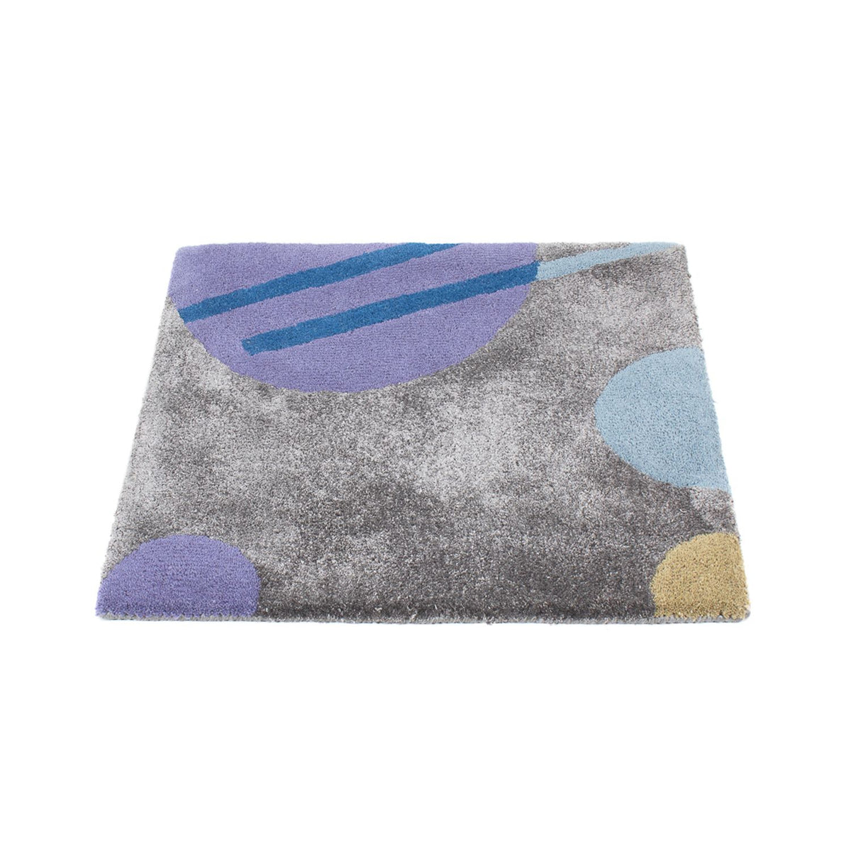 Tapis en laine carré  - 63 x 62 cm - multicolore