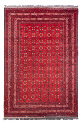 Tapis afghan - Boukhara - 278 x 191 cm - rouge