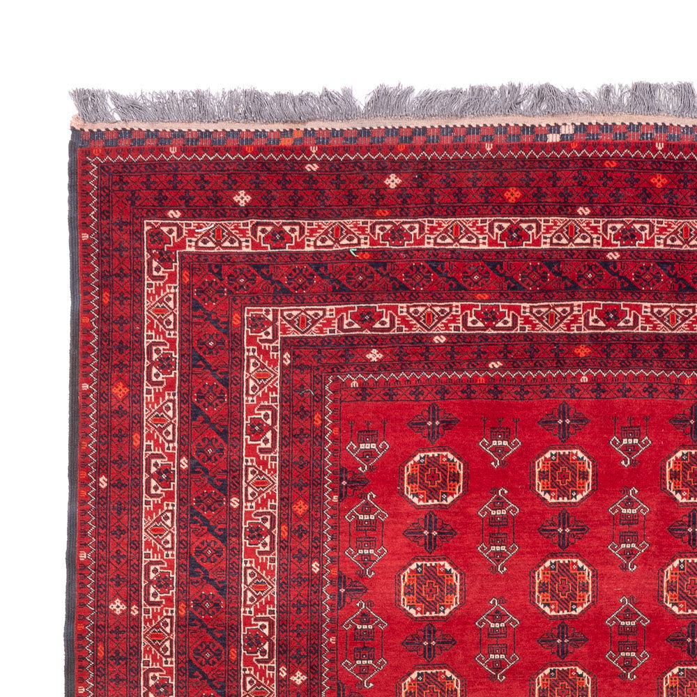 Tapis afghan - Boukhara - 278 x 191 cm - rouge