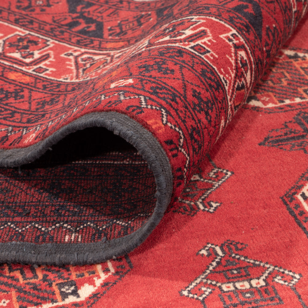 Tapis afghan - Boukhara - 278 x 191 cm - rouge