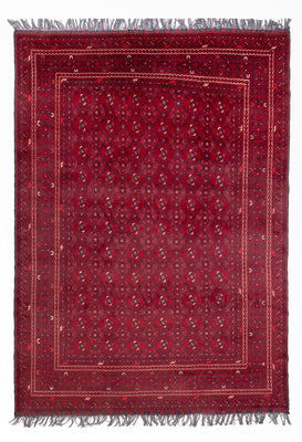 Tapis afghan - Boukhara - 281 x 193 cm - rouge